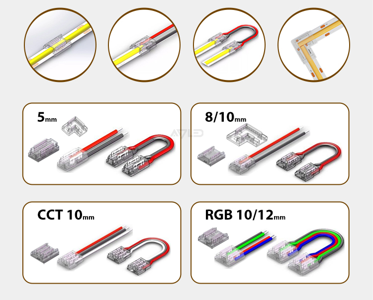 Connettori a strip LED COB